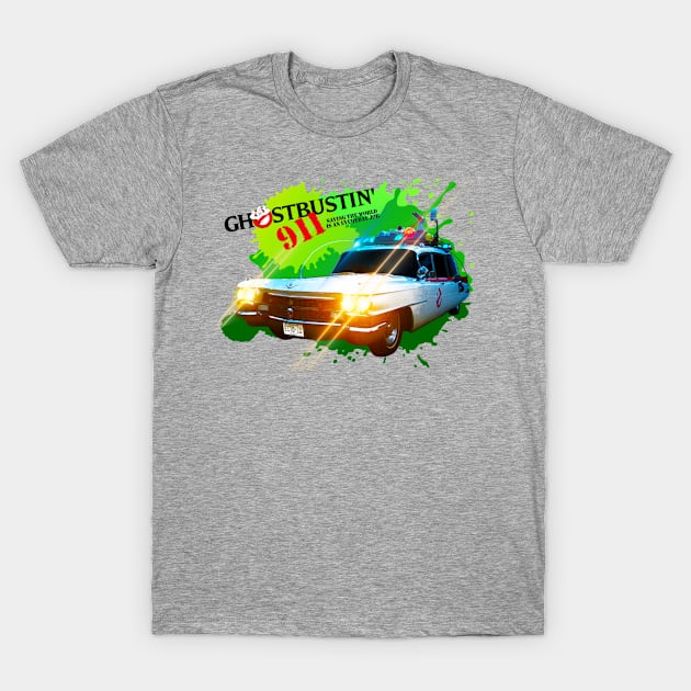 GHOSTBUSTIN' 911 ECTO-1D T-Shirt by TCGhostbusters